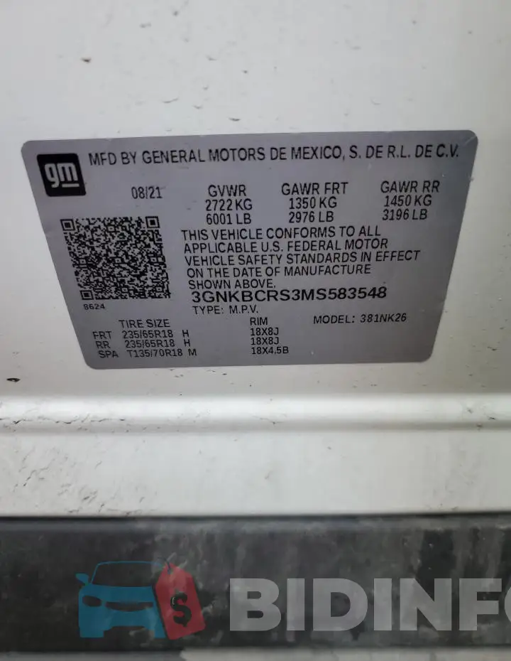 3GNKBCRS3MS583548 Photo# 14