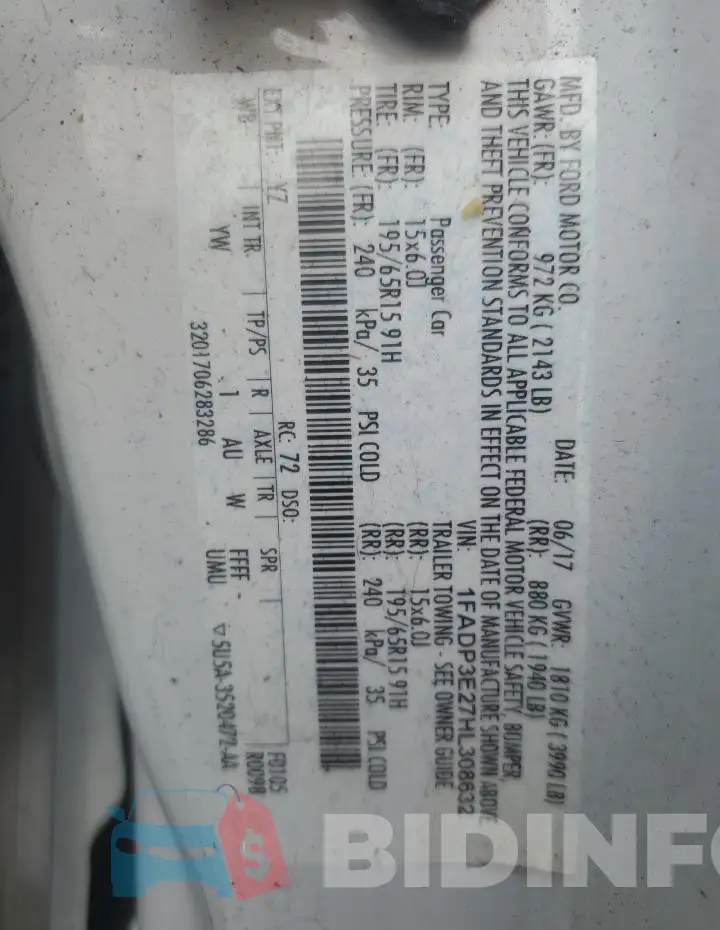 1FADP3E27HL308632 Photo# 12