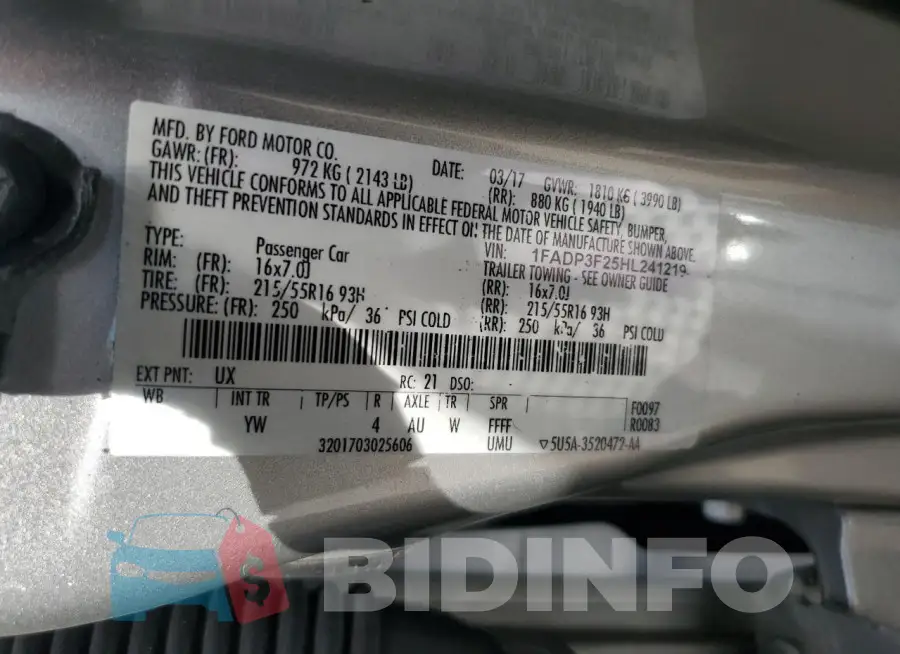 1FADP3F25HL241219 Photo# 12