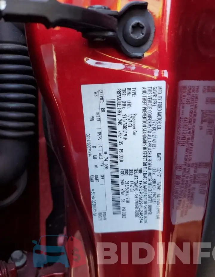 1FADP3M29HL246264 Photo# 12