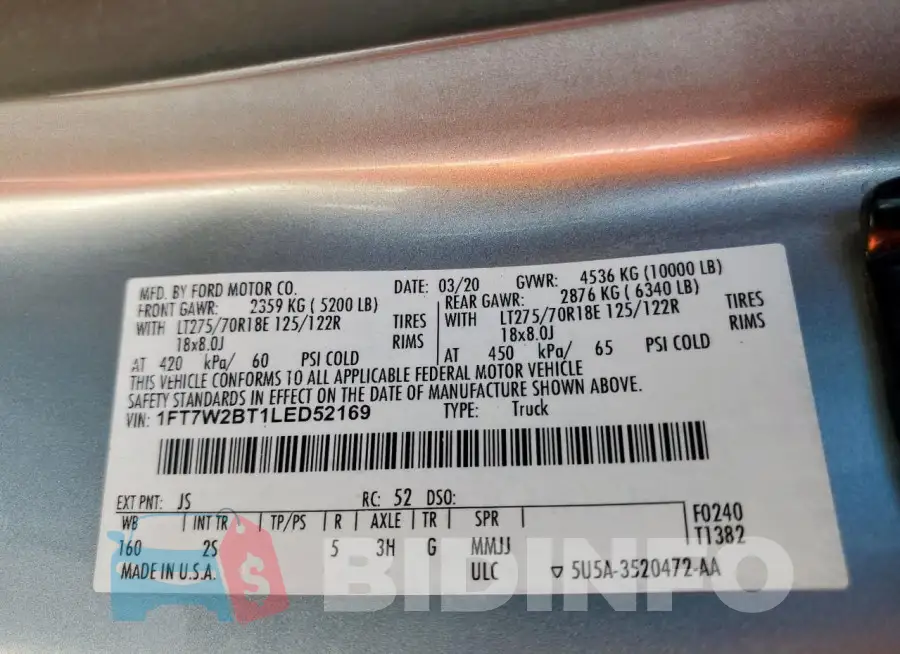 1FT7W2BT1LED52169 Photo# 12