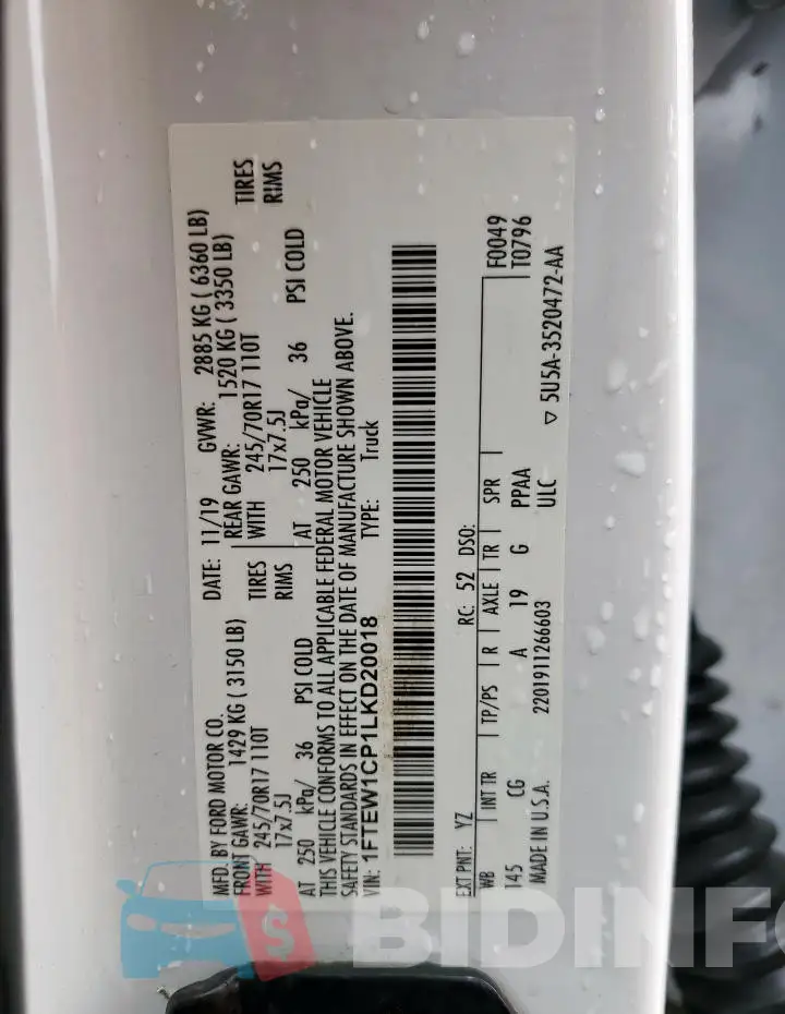 1FTEW1CP1LKD20018 Photo# 12