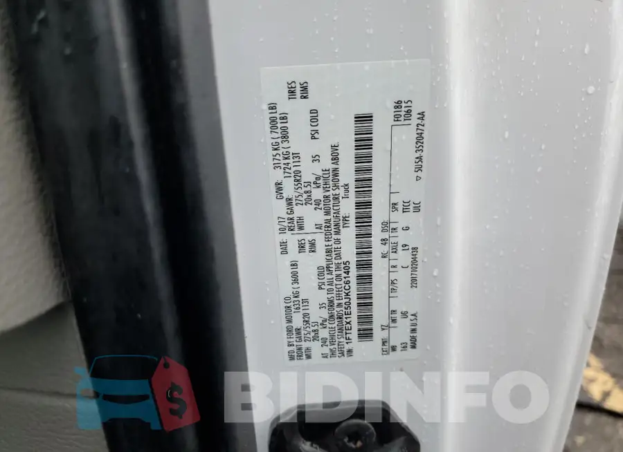 1FTEX1E50JKC61405 Photo# 13