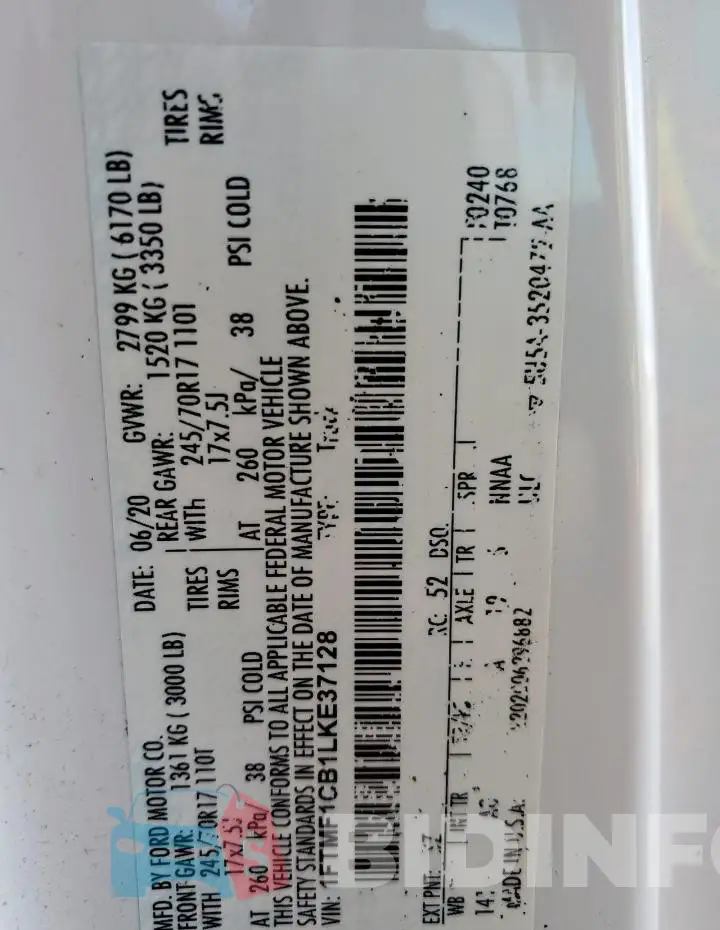 1FTMF1CB1LKE37128 Photo# 12