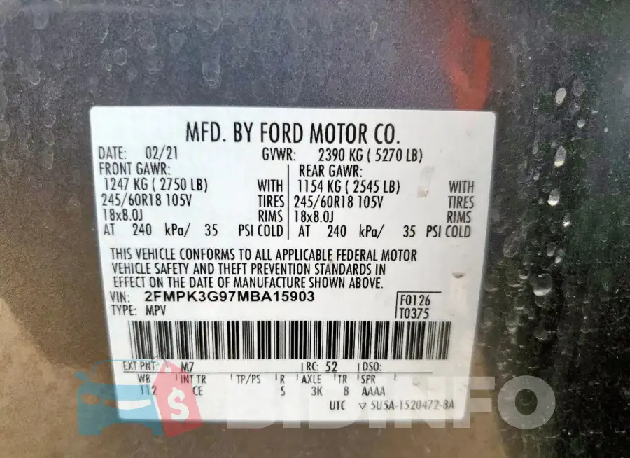 2FMPK3G97MBA15903 Photo# 13