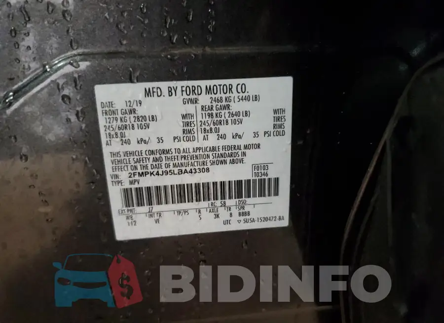 2FMPK4J95LBA43308 Photo# 13