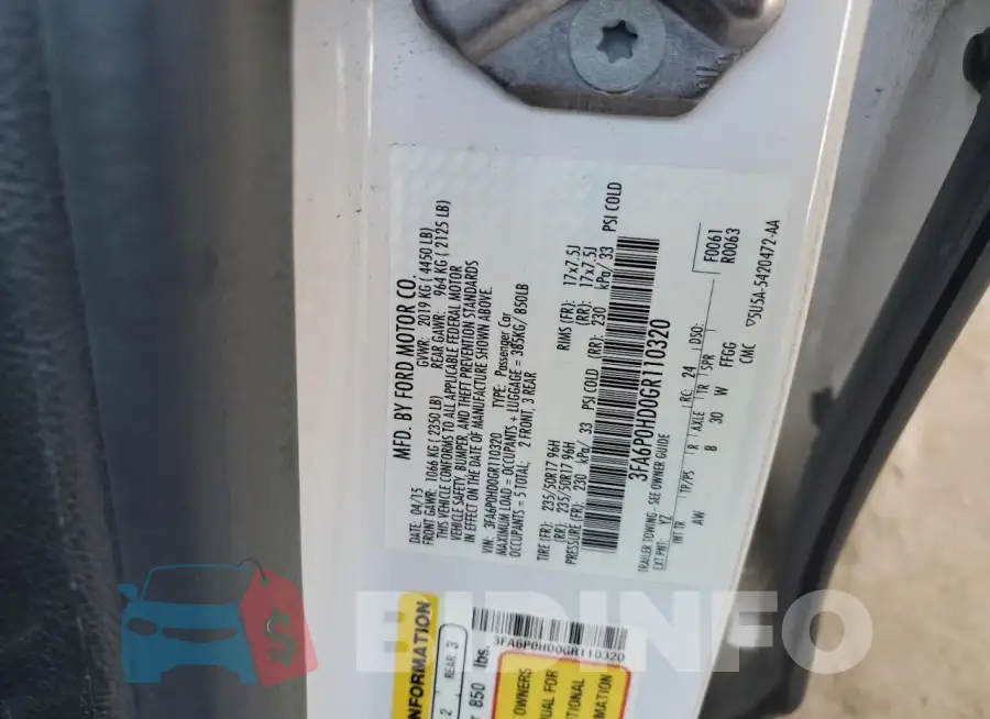 3FA6P0HD0GR110320 Photo# 12