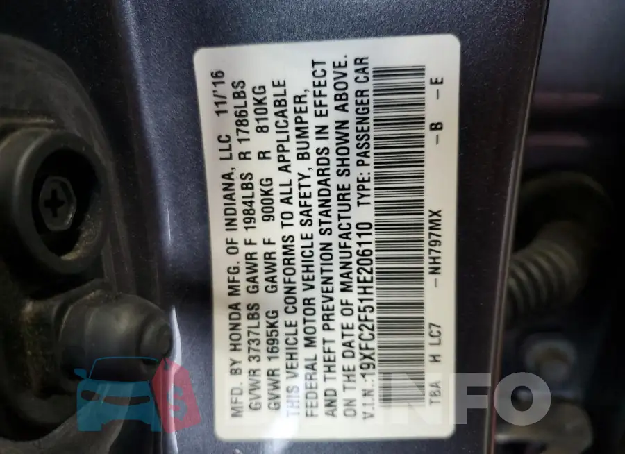 19XFC2F51HE206110 Photo# 12