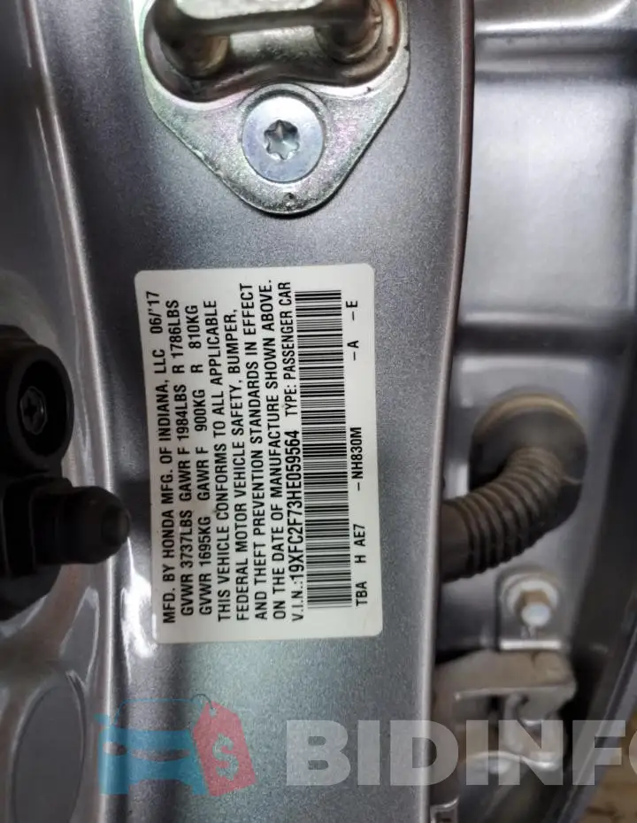 19XFC2F73HE059564 Photo# 12