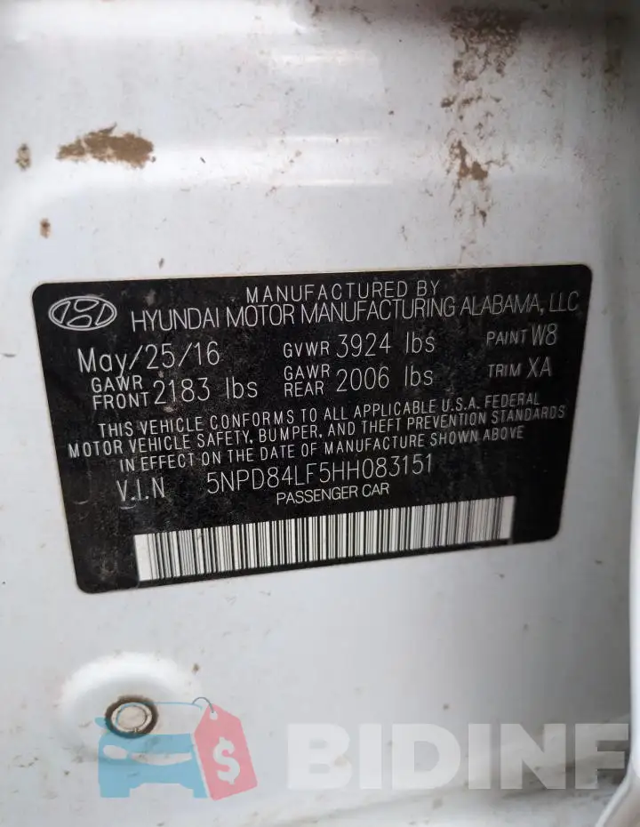 5NPD84LF5HH083151 Photo# 12