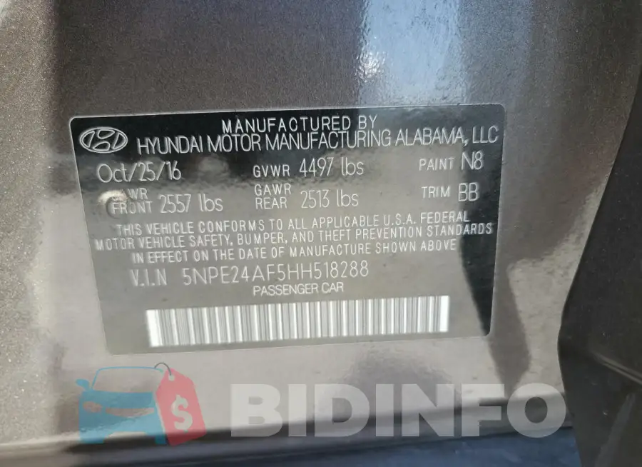 5NPE24AF5HH518288 Photo# 12