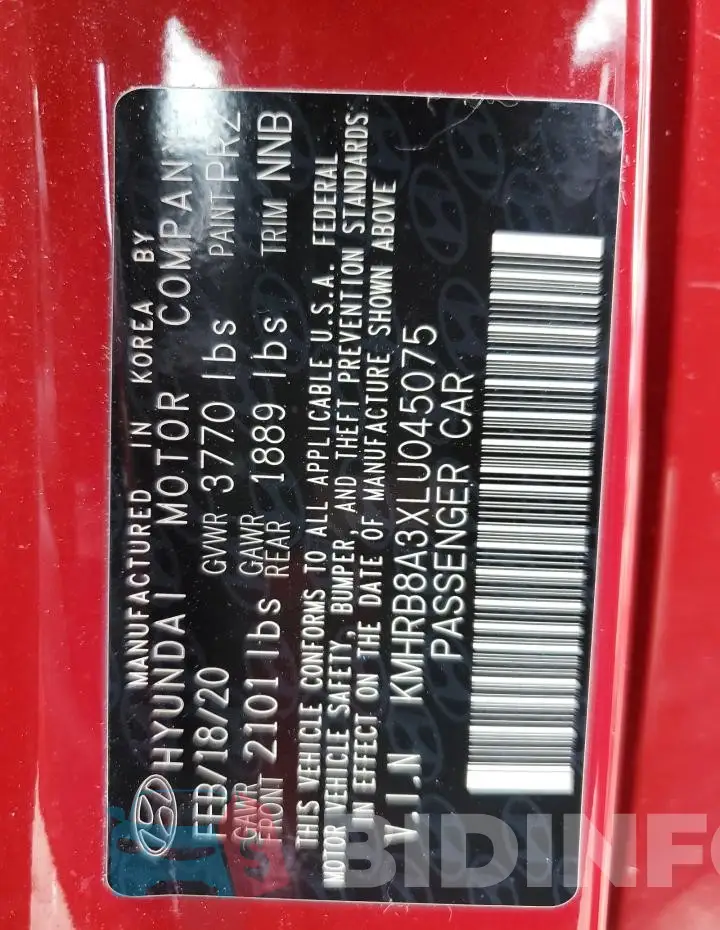 KMHRB8A3XLU045075 Photo# 12