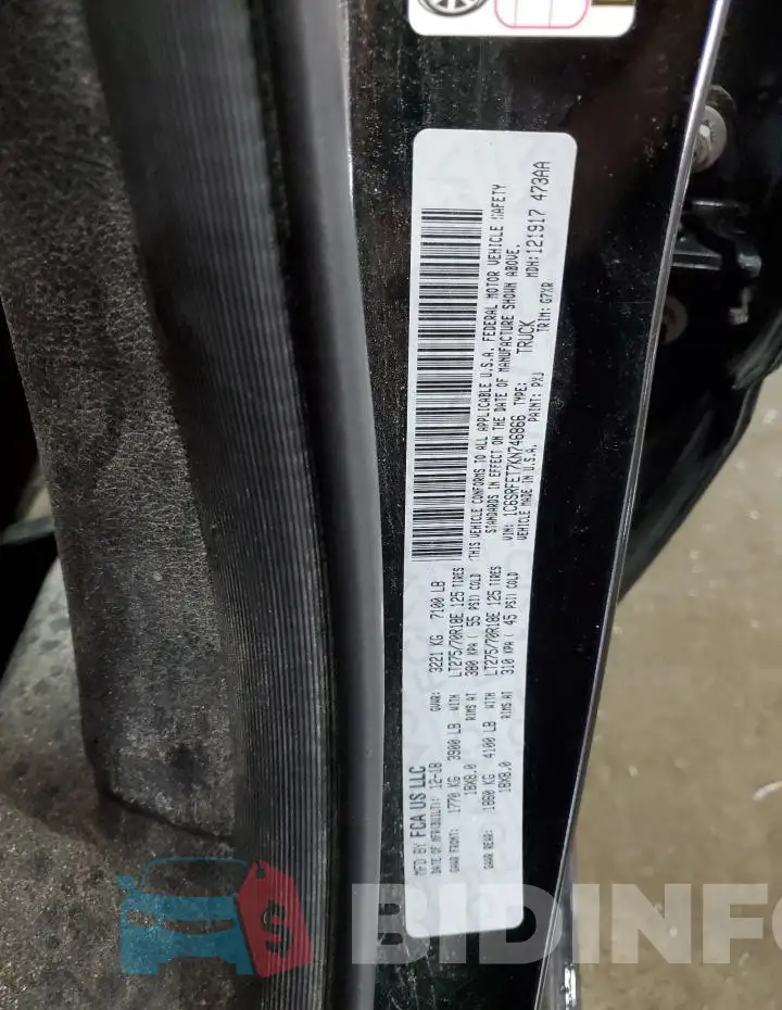 1C6SRFET7KN746866 Photo# 12