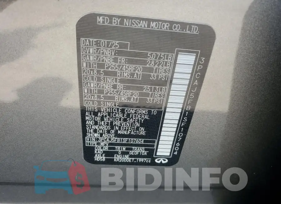 3PCAJ5FB1SF107604 Photo# 12