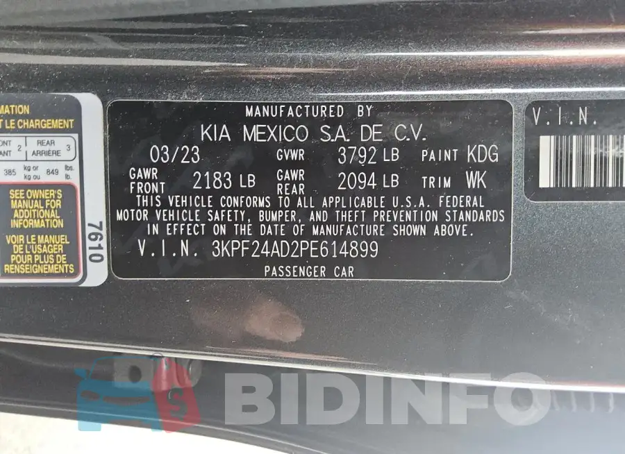 3KPF24AD2PE614899 Photo# 12