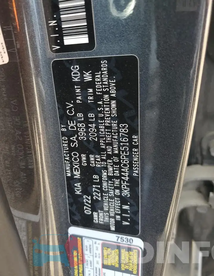3KPF44AC6PE516783 Photo# 12