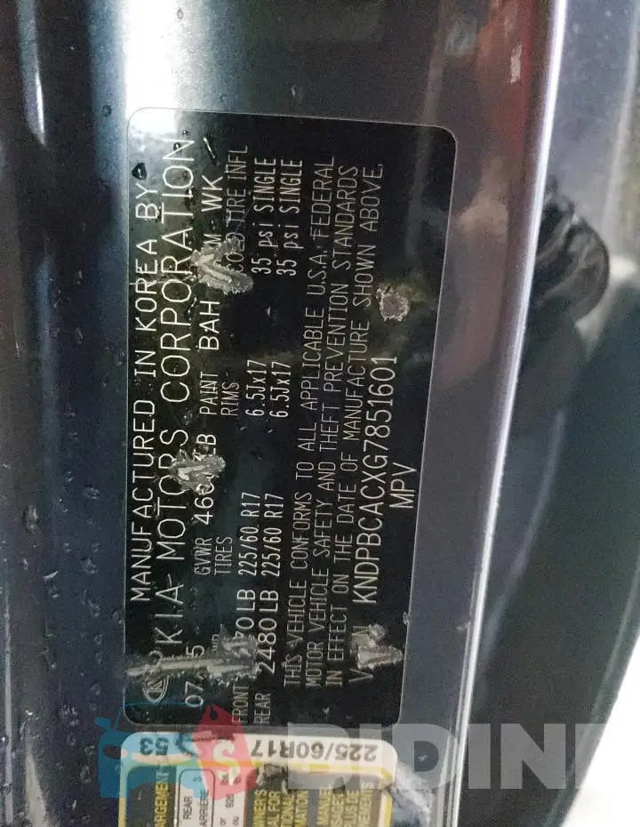 KNDPBCACXG7851601 Photo# 13
