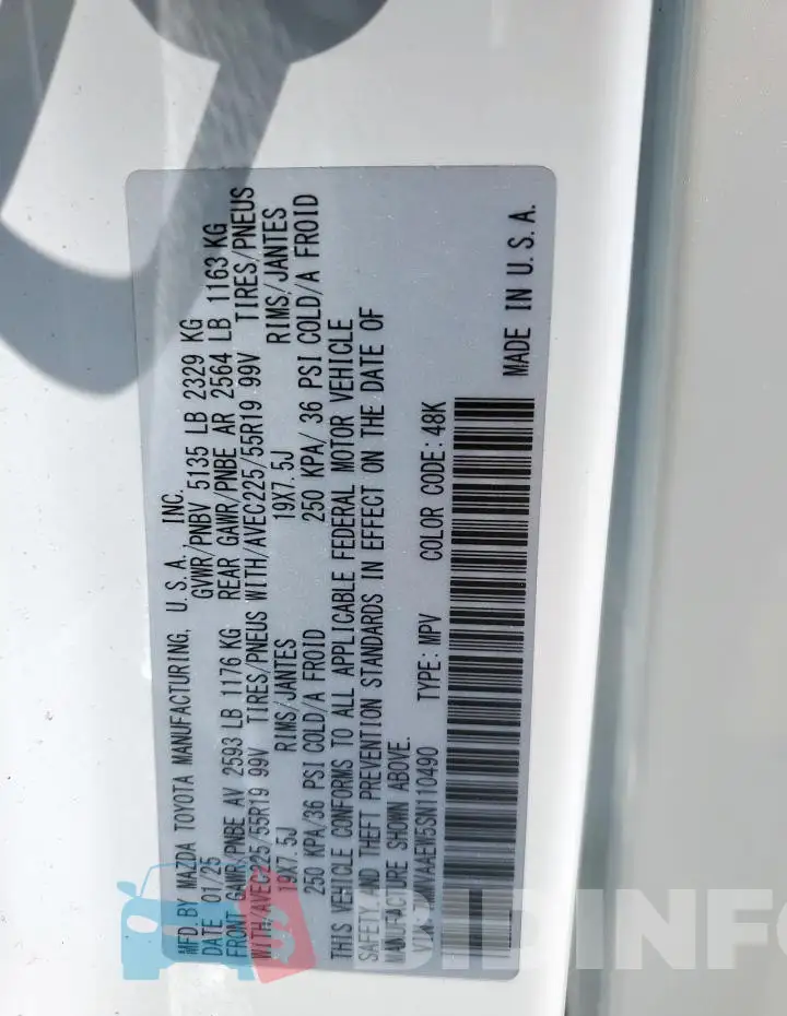 7MMVAAEW5SN110490 Photo# 14