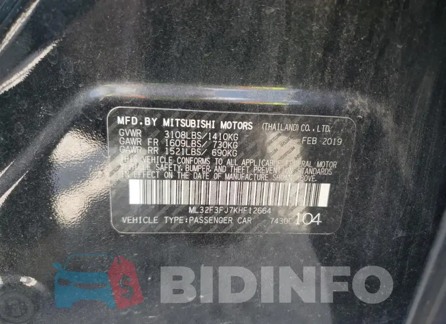 ML32F3FJ7KHF12664 Photo# 13