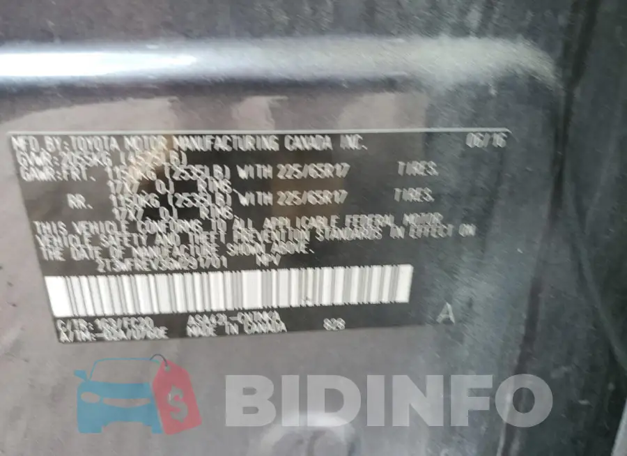 2T3WFREV3GW291701 Photo# 13