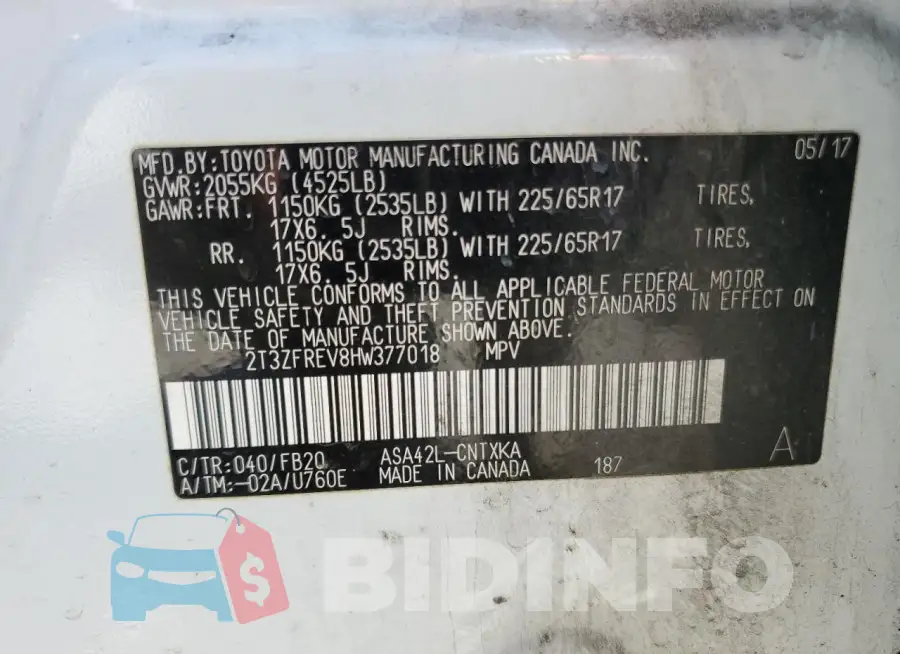 2T3ZFREV8HW377018 Photo# 13