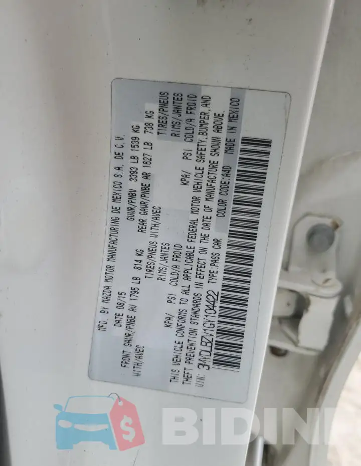 3MYDLBZV1GY104422 Photo# 13