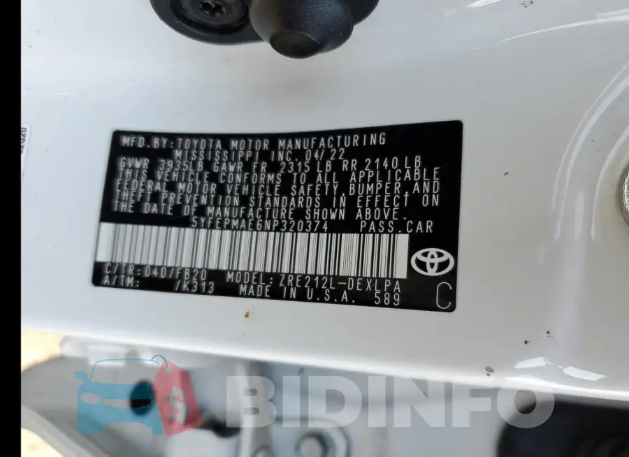 5YFEPMAE6NP320374 Photo# 13
