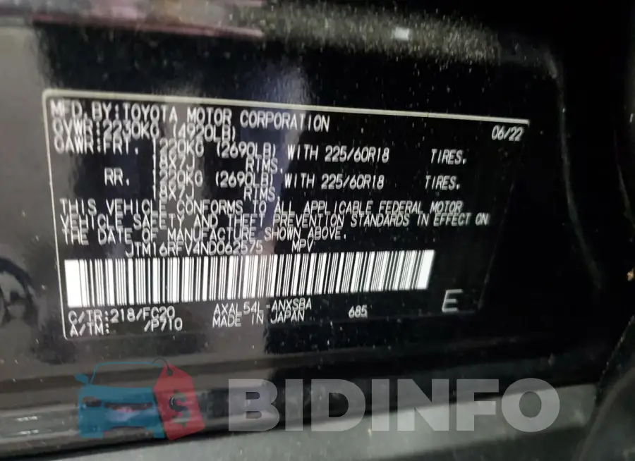 JTM16RFV4ND062575 Photo# 13