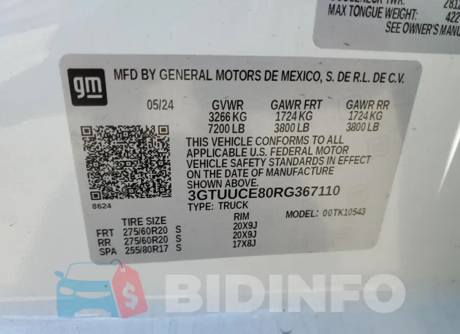 3GTUUCE80RG367110 Photo# 12