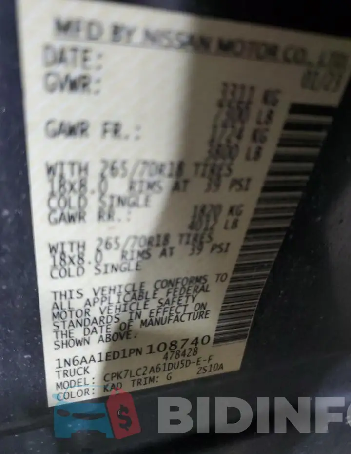 1N6AA1ED1PN108740 Photo# 12