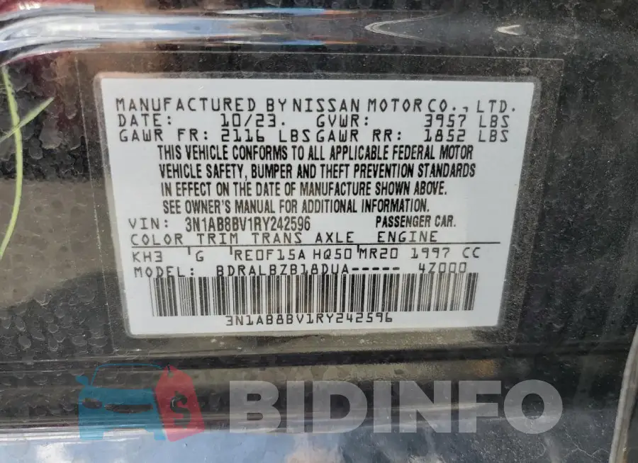 3N1AB8BV1RY242596 Photo# 12