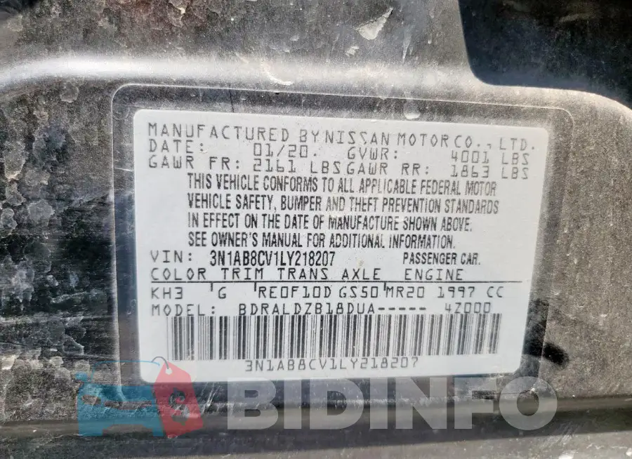 3N1AB8CV1LY218207 Photo# 12