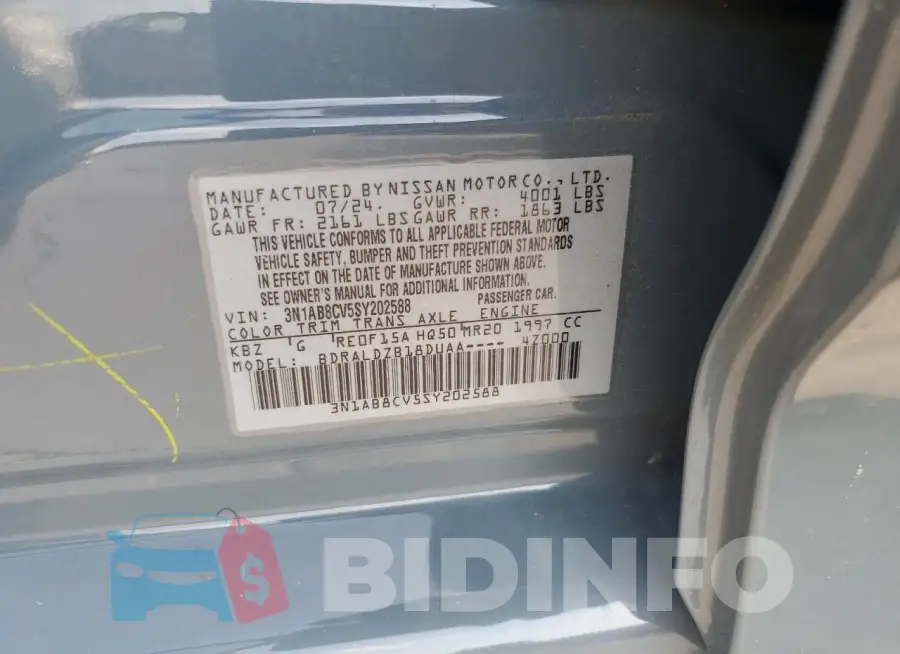 3N1AB8CV5SY202588 Photo# 12