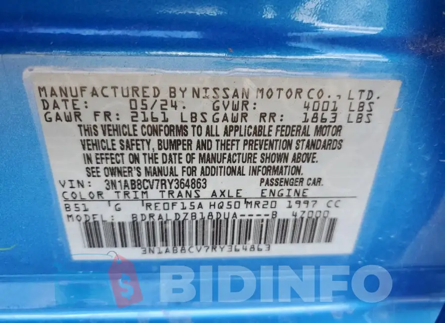 3N1AB8CV7RY364863 Photo# 12