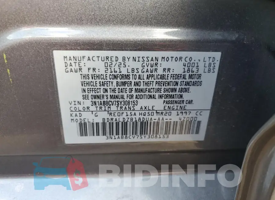 3N1AB8CV7SY308153 Photo# 12