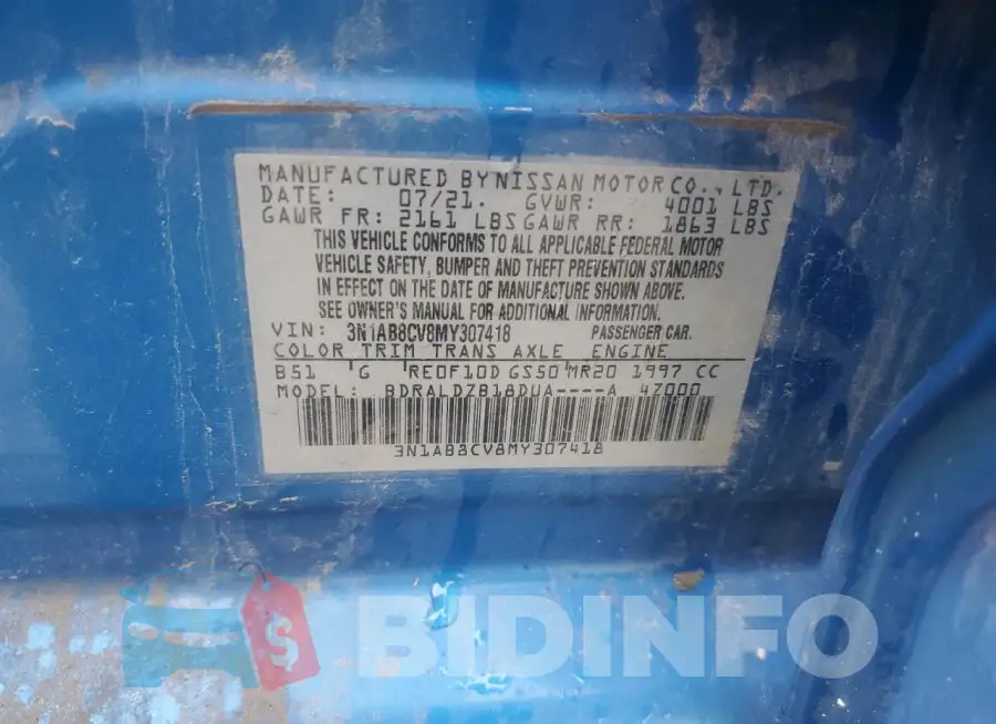 3N1AB8CV8MY307418 Photo# 12