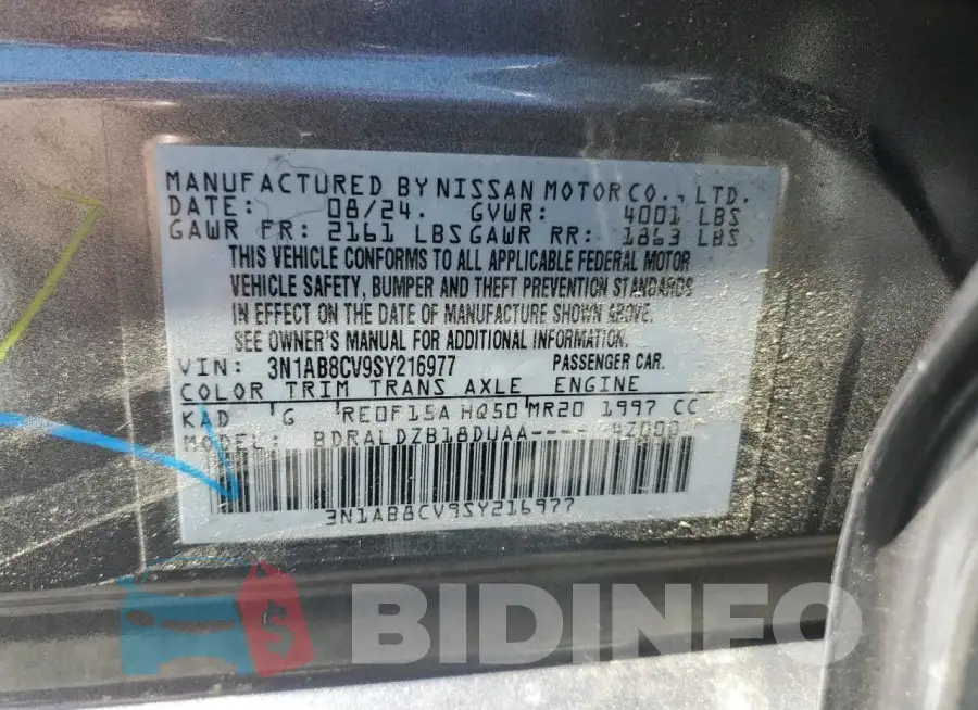 3N1AB8CV9SY216977 Photo# 12