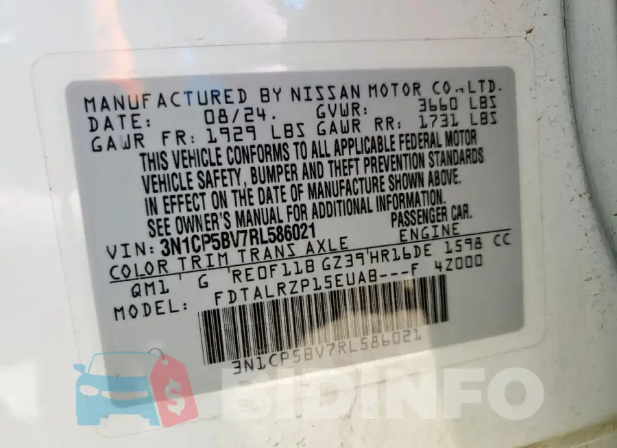 3N1CP5BV7RL586021 Photo# 13