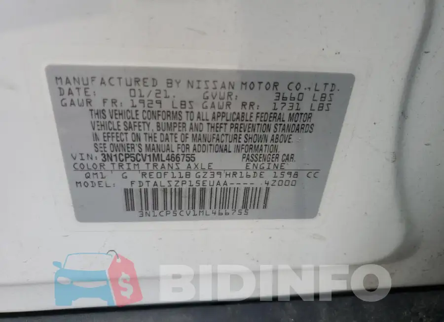 3N1CP5CV1ML466755 Photo# 13