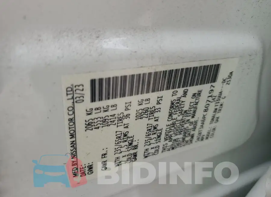 5N1BT3AA6PC807197 Photo# 12