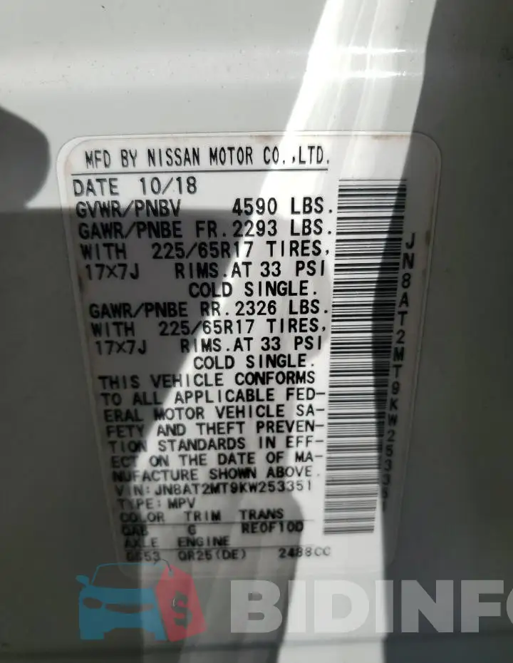 JN8AT2MT9KW253351 Photo# 13