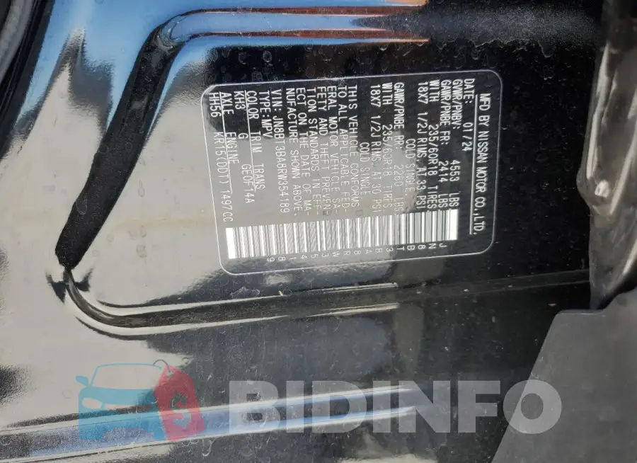 JN8BT3BA8RW354189 Photo# 13
