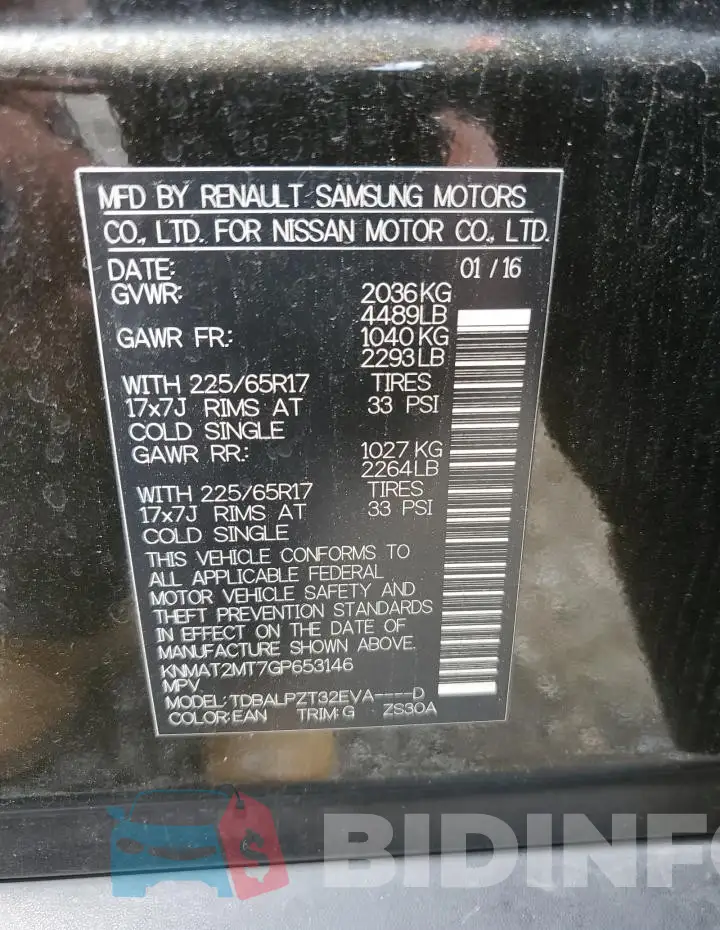 KNMAT2MT7GP653146 Photo# 13