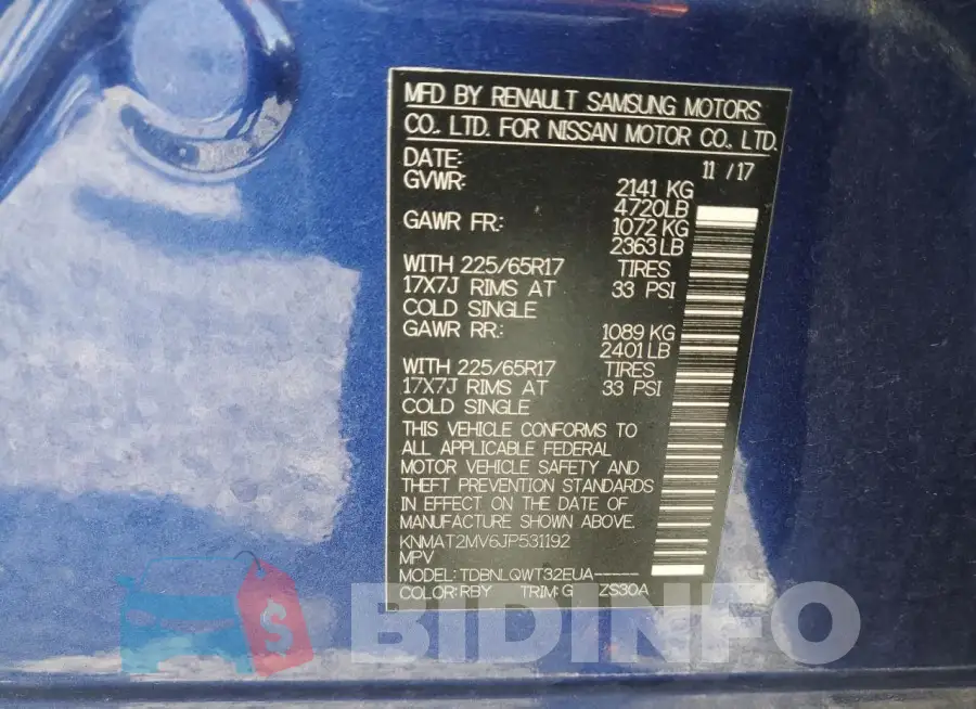 KNMAT2MV6JP531192 Photo# 13