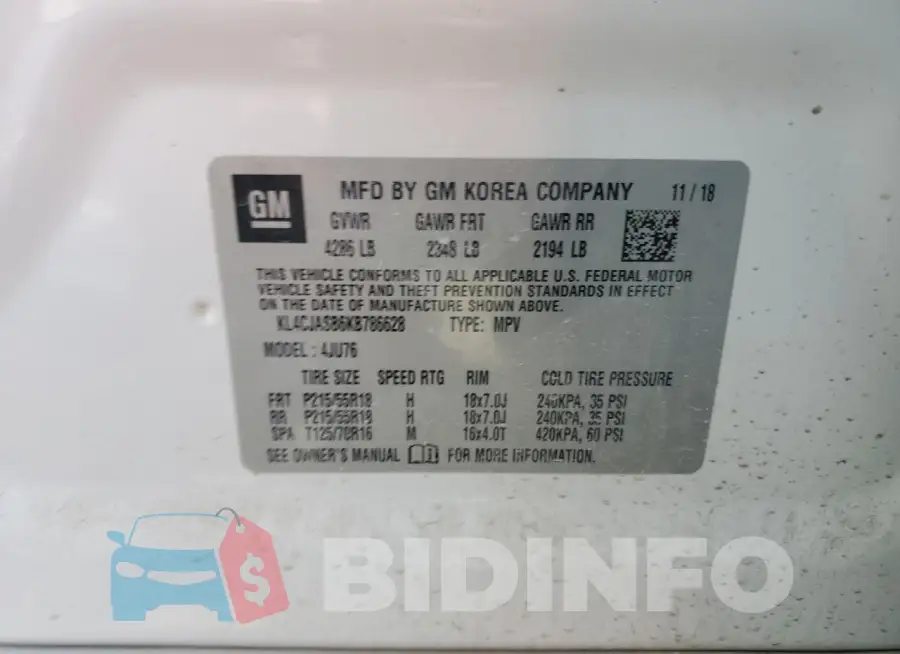 KL4CJASB6KB786628 Photo# 13