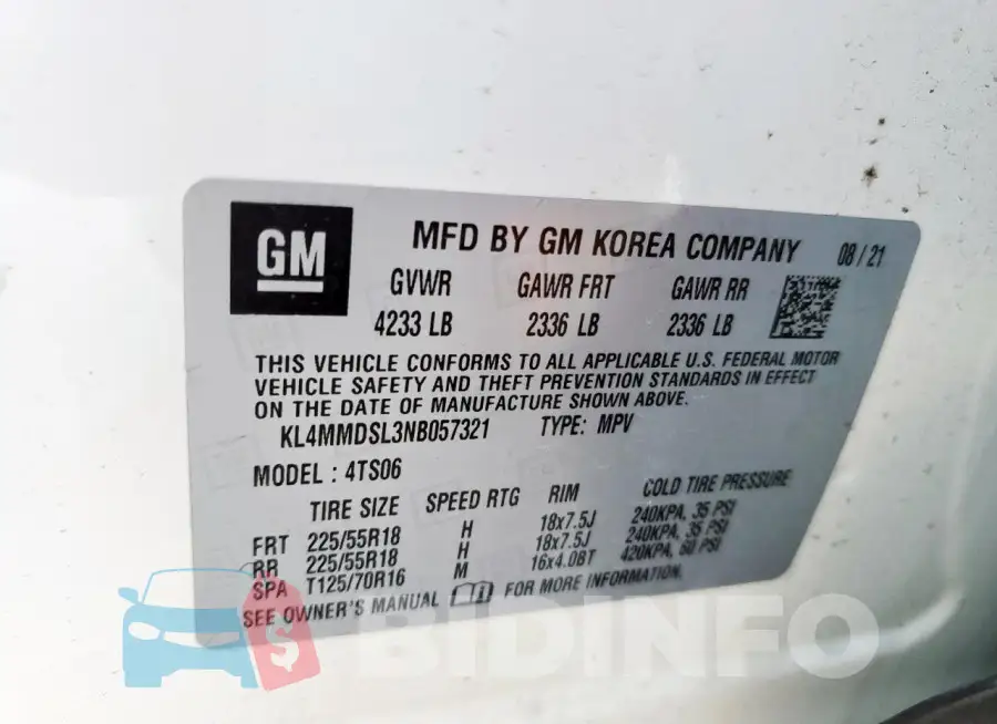 KL4MMDSL3NB057321 Photo# 12