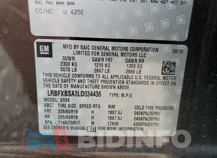 LRBFXBSA3LD034436 Photo# 13