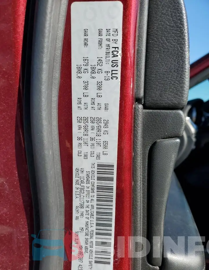 1C4RJFBG2LC117308 Photo# 13