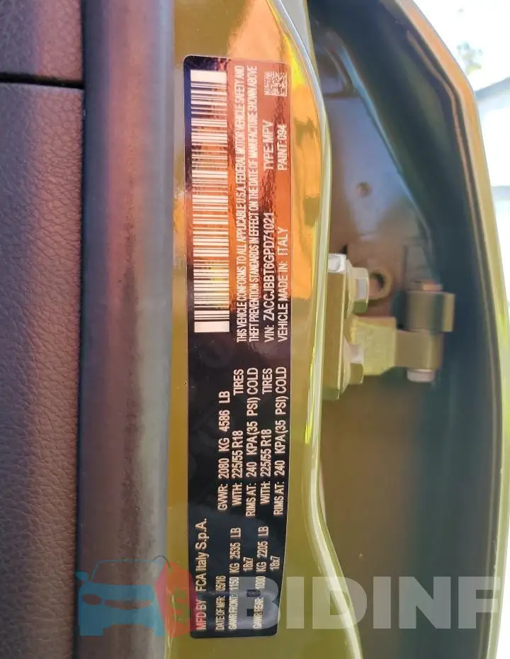 ZACCJBBT6GPD71021 Photo# 13