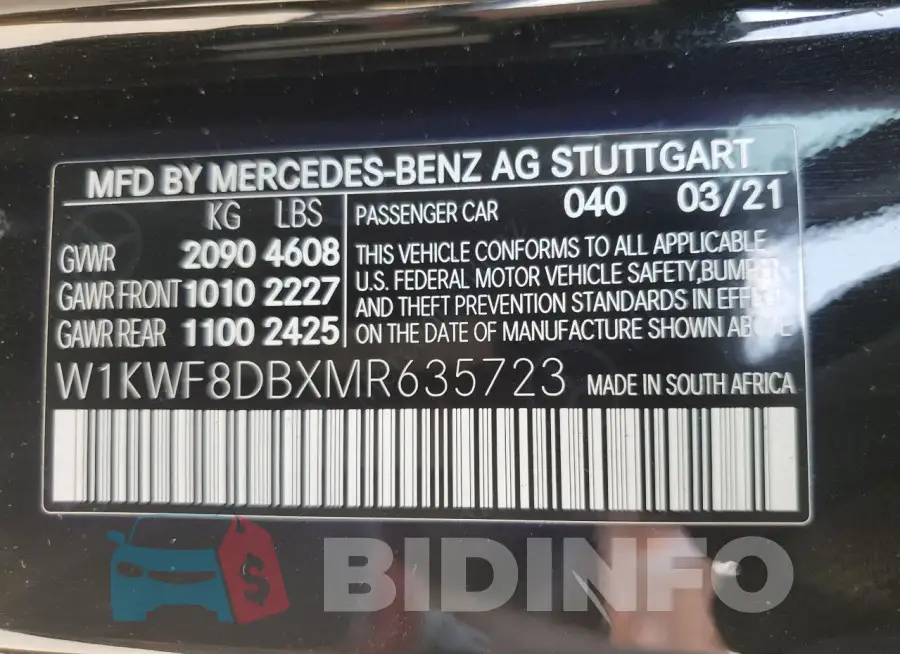 W1KWF8DBXMR635723 Photo# 12